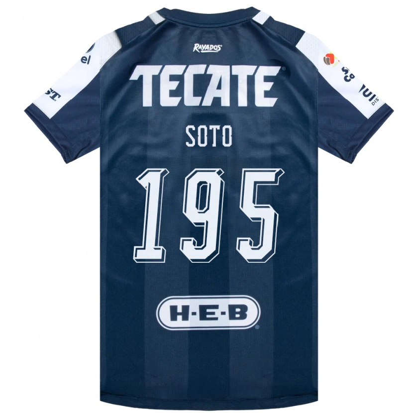 Danxen Enfant Maillot Óscar Soto #195 Bleu Encre Blanc Rouge Tenues Domicile 2026/27 T-Shirt