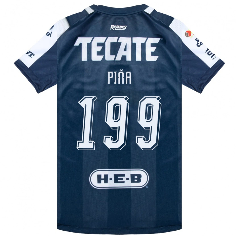 Danxen Enfant Maillot Ricardo Piña #199 Bleu Encre Blanc Rouge Tenues Domicile 2026/27 T-Shirt