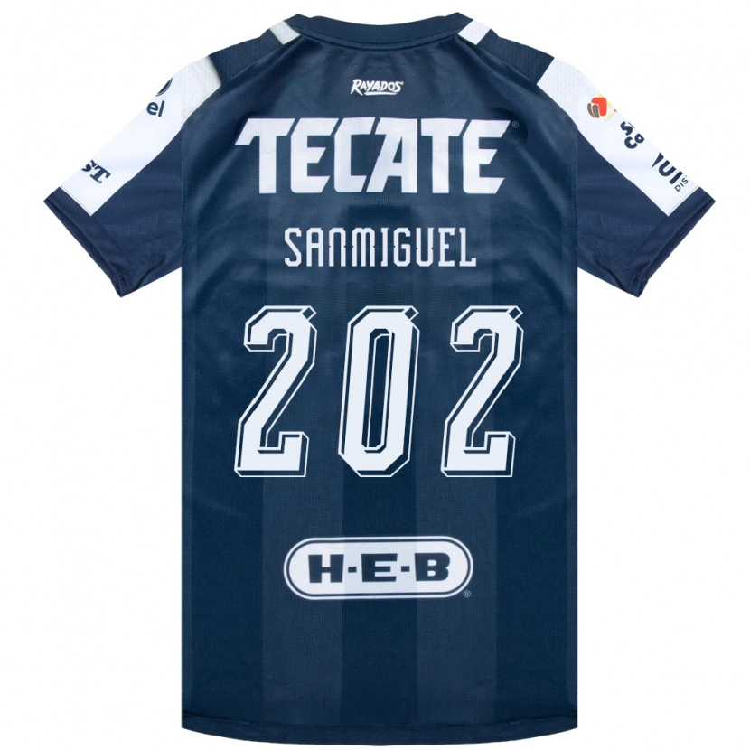 Danxen Enfant Maillot Carlos Sanmiguel #202 Bleu Encre Blanc Rouge Tenues Domicile 2026/27 T-Shirt