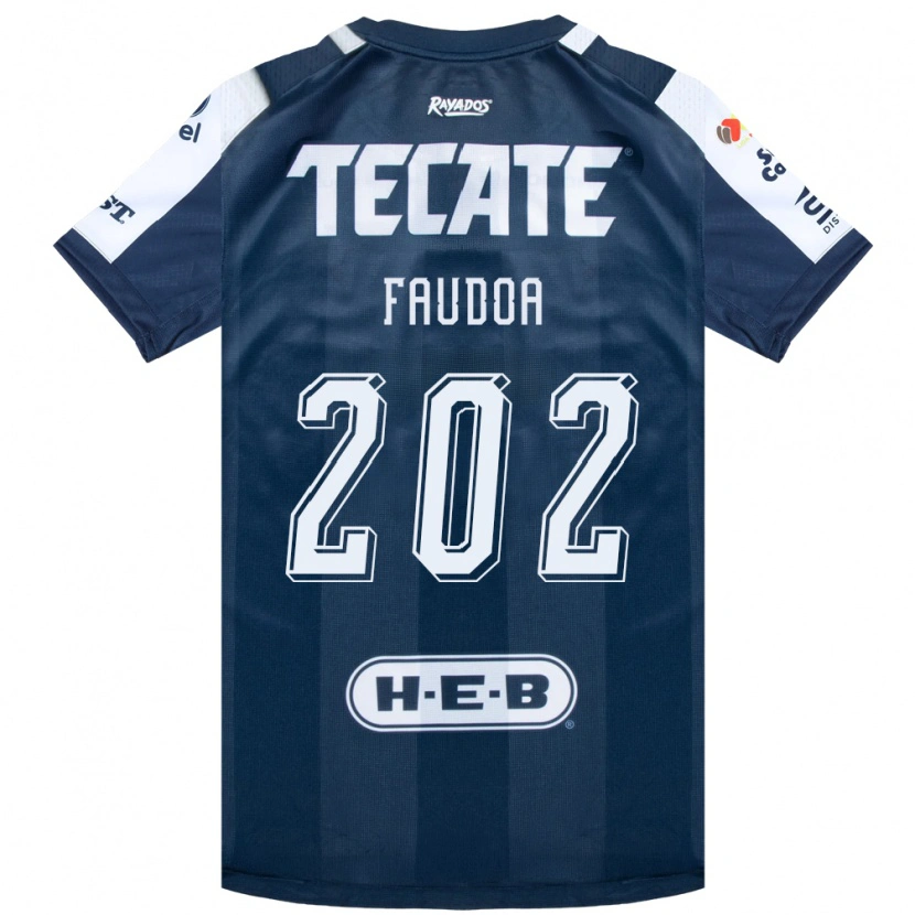 Danxen Enfant Maillot Juan Faudoa #202 Bleu Encre Blanc Rouge Tenues Domicile 2026/27 T-Shirt