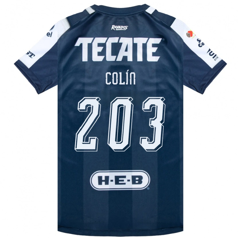 Danxen Enfant Maillot Luis Colín #203 Bleu Encre Blanc Rouge Tenues Domicile 2026/27 T-Shirt