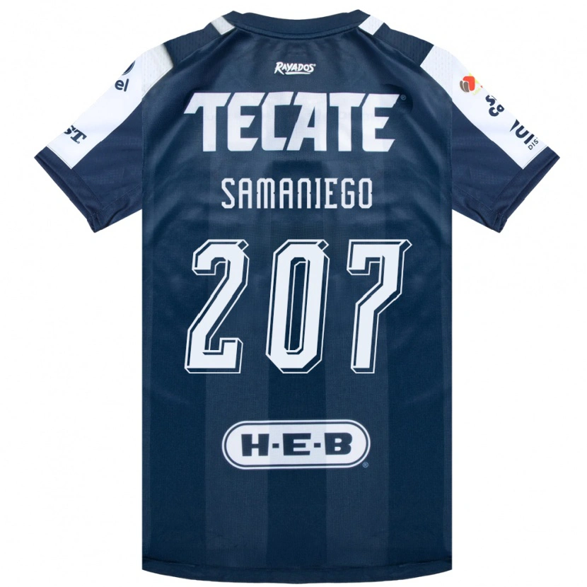 Danxen Enfant Maillot Guillermo Samaniego #207 Bleu Encre Blanc Rouge Tenues Domicile 2026/27 T-Shirt