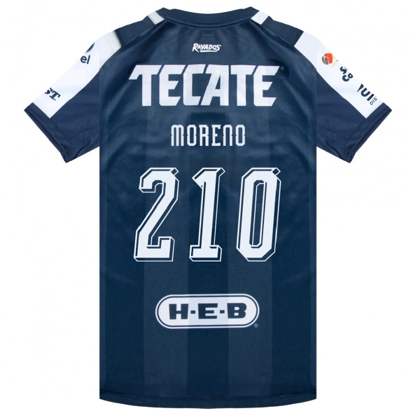 Danxen Enfant Maillot Gael Moreno #210 Bleu Encre Blanc Rouge Tenues Domicile 2026/27 T-Shirt