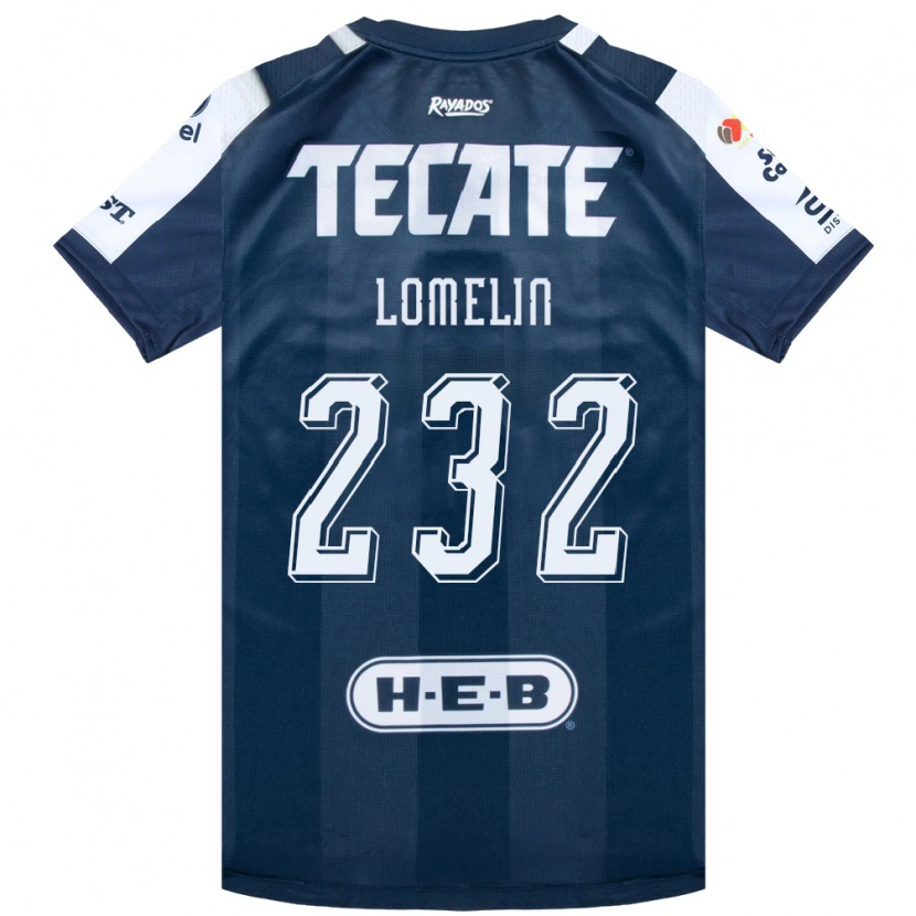 Danxen Enfant Maillot Santiago Lomelin #232 Bleu Encre Blanc Rouge Tenues Domicile 2026/27 T-Shirt