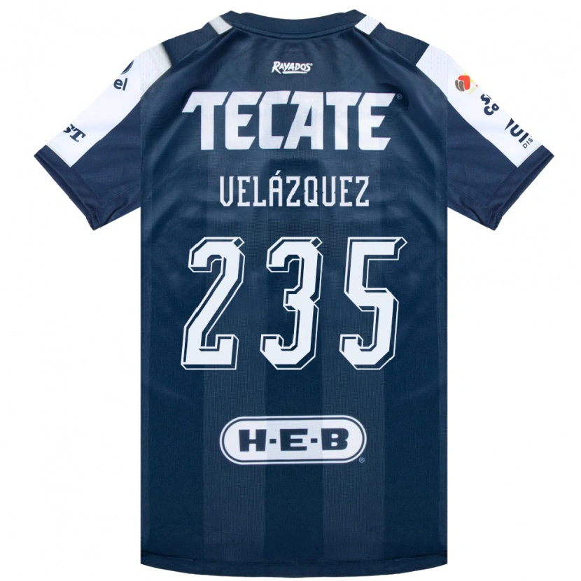 Danxen Enfant Maillot Álvaro Velázquez #235 Bleu Encre Blanc Rouge Tenues Domicile 2026/27 T-Shirt