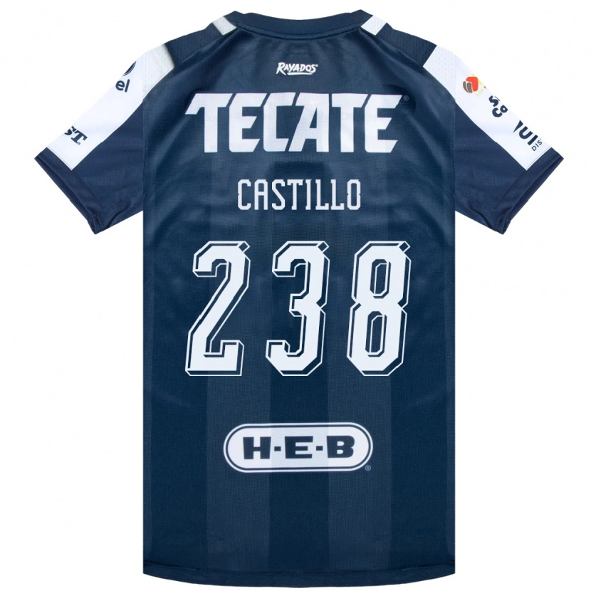 Danxen Enfant Maillot Juan Castillo #238 Bleu Encre Blanc Rouge Tenues Domicile 2026/27 T-Shirt