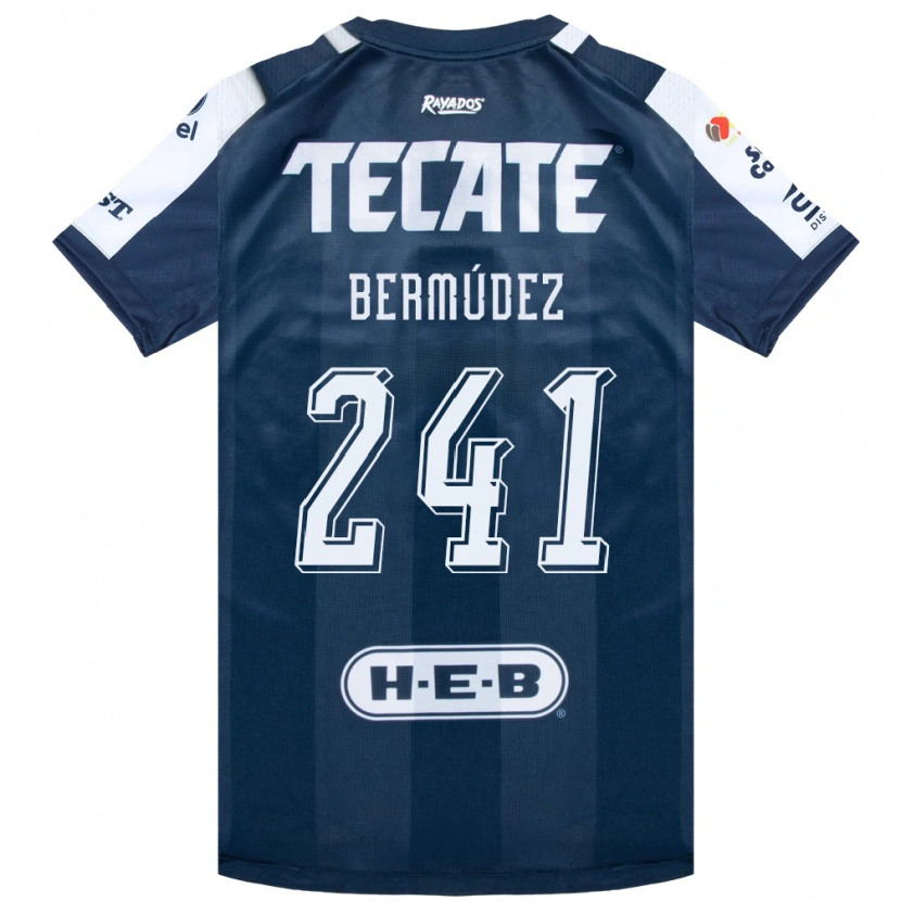 Danxen Enfant Maillot Santiago Bermúdez #241 Bleu Encre Blanc Rouge Tenues Domicile 2026/27 T-Shirt