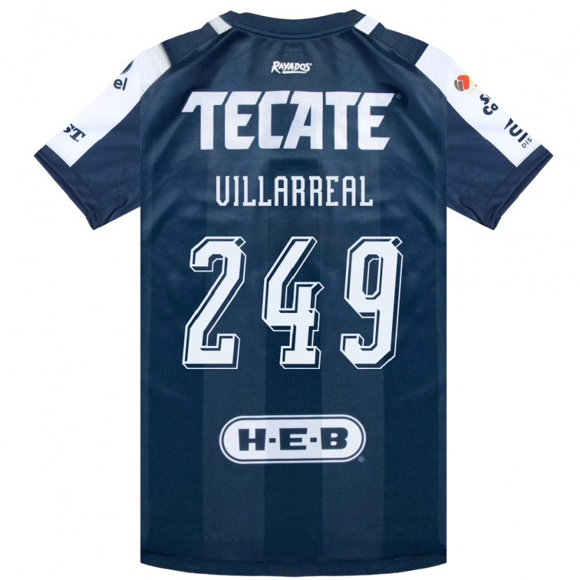 Danxen Enfant Maillot Daniel Villarreal #249 Bleu Encre Blanc Rouge Tenues Domicile 2026/27 T-Shirt