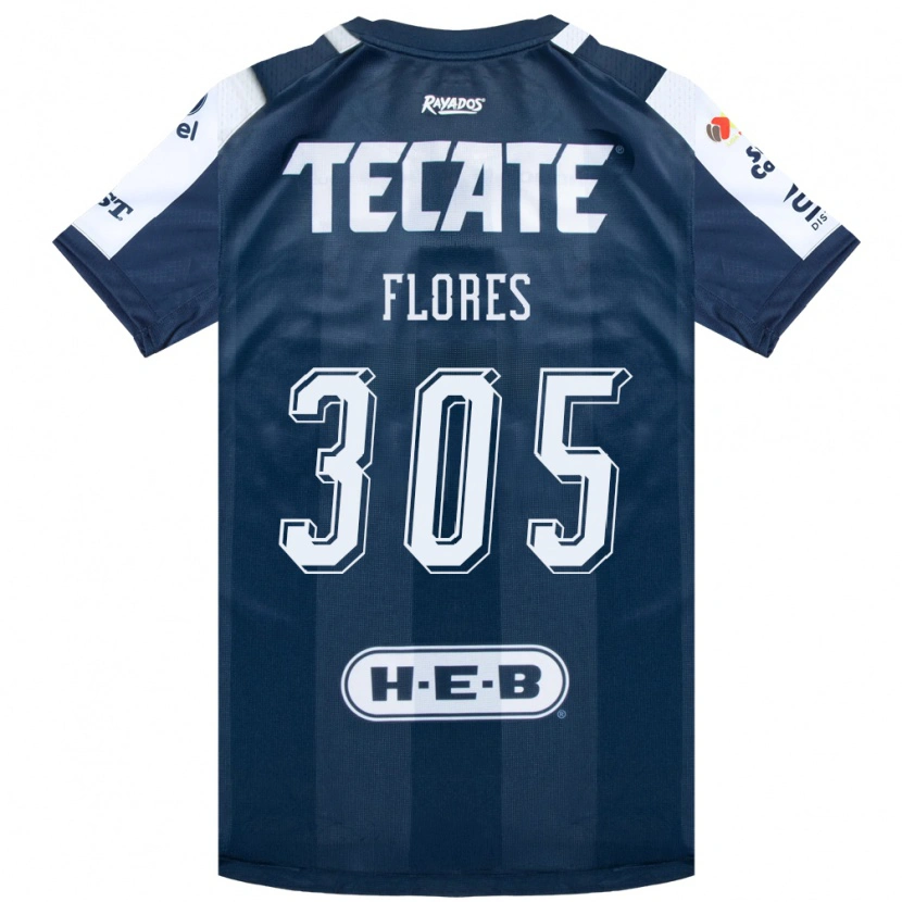 Danxen Enfant Maillot Santiago Flores #305 Bleu Encre Blanc Rouge Tenues Domicile 2026/27 T-Shirt