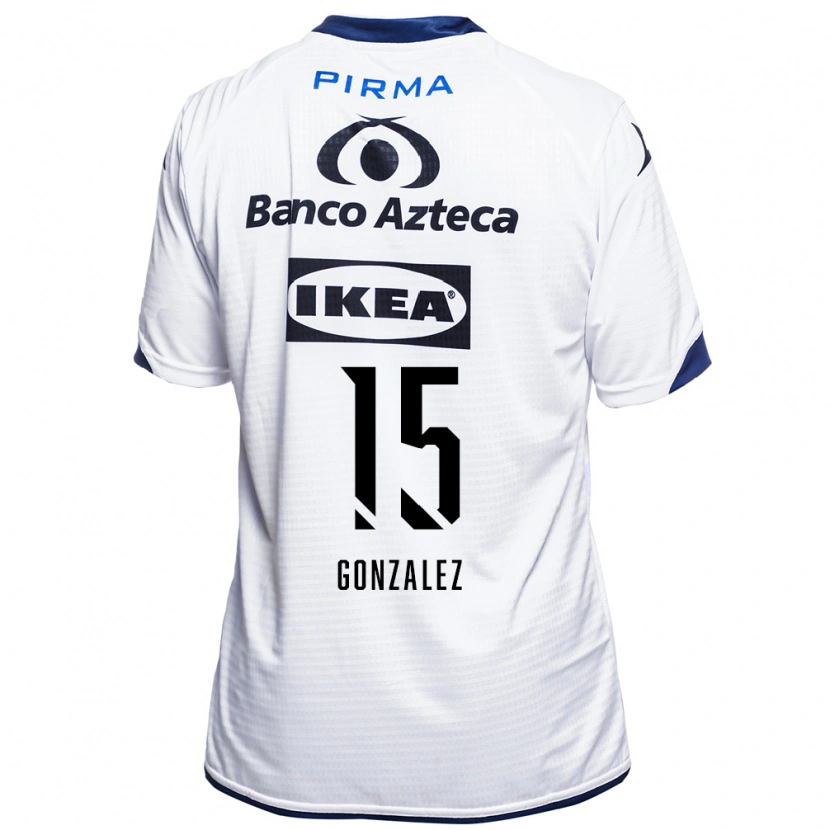 Danxen Enfant Maillot Jaqueline González #15 Blanc Noir Bleu Tenues Domicile 2026/27 T-Shirt
