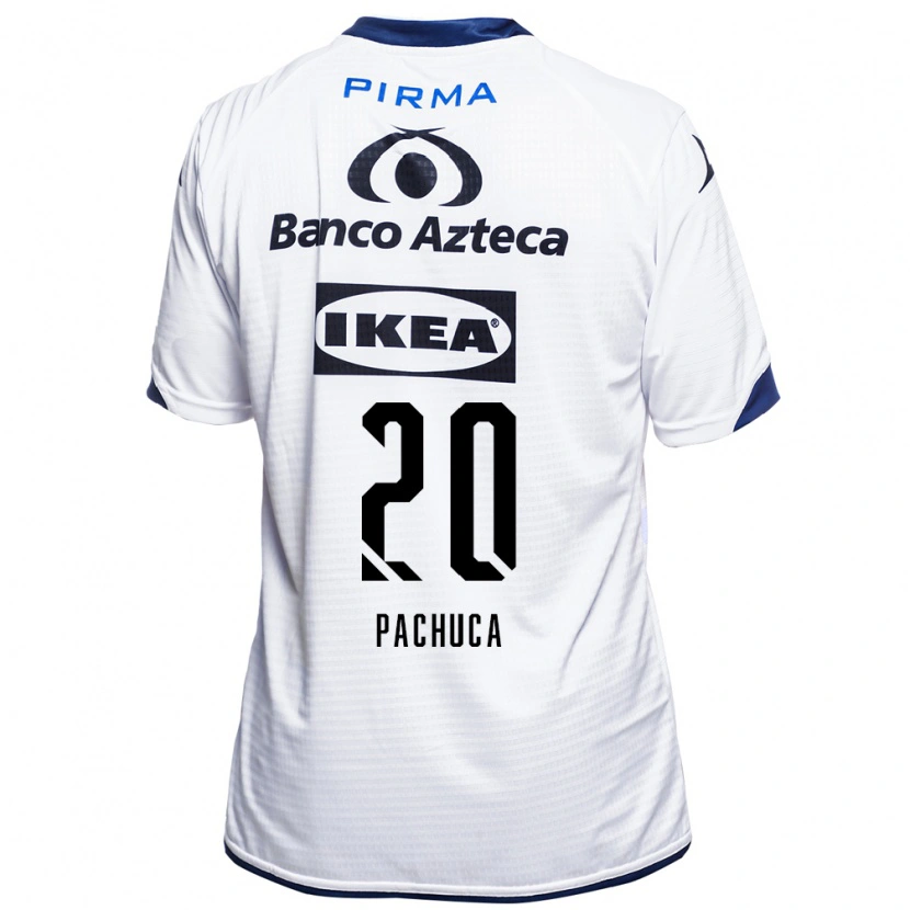 Danxen Enfant Maillot José Pachuca #20 Blanc Noir Bleu Tenues Domicile 2026/27 T-Shirt