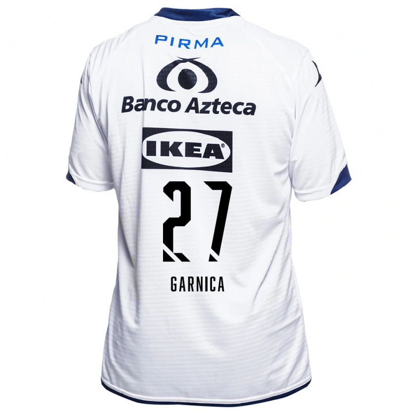 Danxen Enfant Maillot Brayan Garnica #27 Blanc Noir Bleu Tenues Domicile 2026/27 T-Shirt