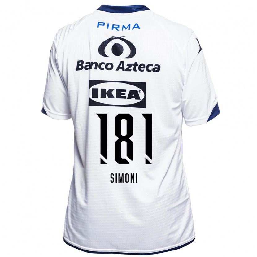Danxen Enfant Maillot Julio Simoni #181 Blanc Noir Bleu Tenues Domicile 2026/27 T-Shirt