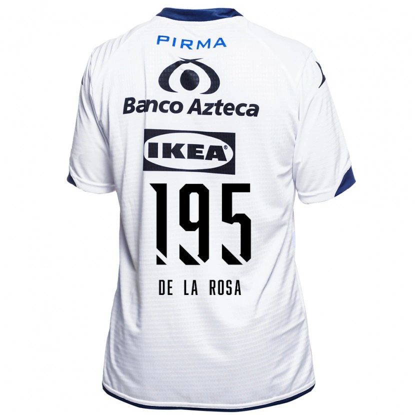 Danxen Enfant Maillot Álvaro De La Rosa #195 Blanc Noir Bleu Tenues Domicile 2026/27 T-Shirt
