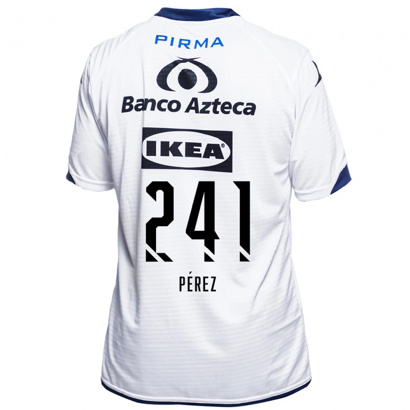 Danxen Enfant Maillot Eduardo Pérez #241 Blanc Noir Bleu Tenues Domicile 2026/27 T-Shirt