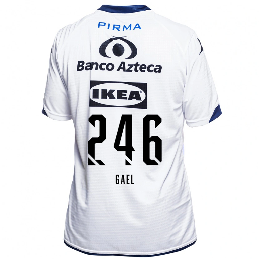 Danxen Enfant Maillot Gael De La Torre #246 Blanc Noir Bleu Tenues Domicile 2026/27 T-Shirt