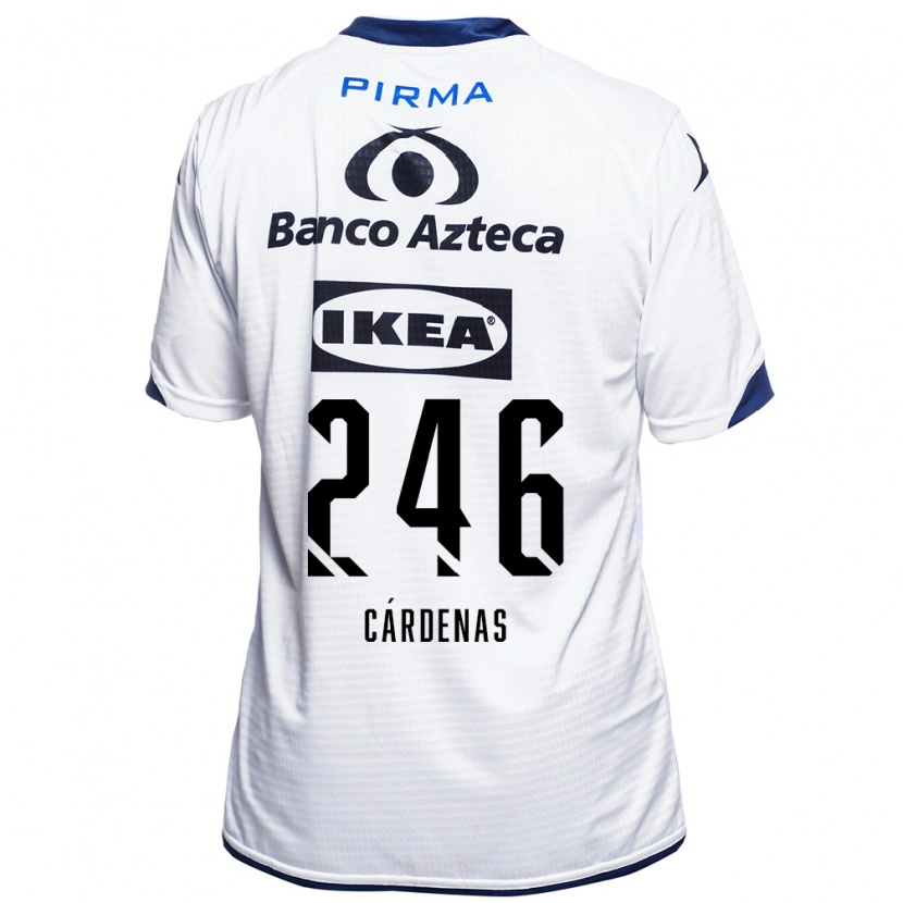 Danxen Enfant Maillot Enrique Cárdenas #246 Blanc Noir Bleu Tenues Domicile 2026/27 T-Shirt