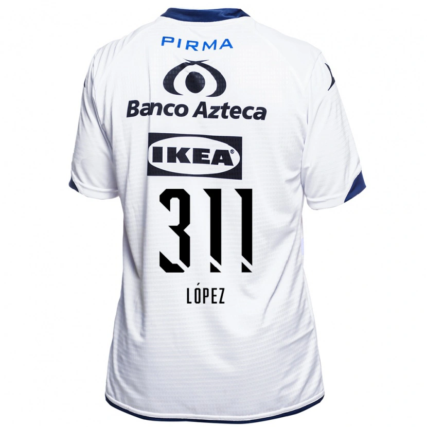 Danxen Enfant Maillot Aldo López #311 Blanc Noir Bleu Tenues Domicile 2026/27 T-Shirt