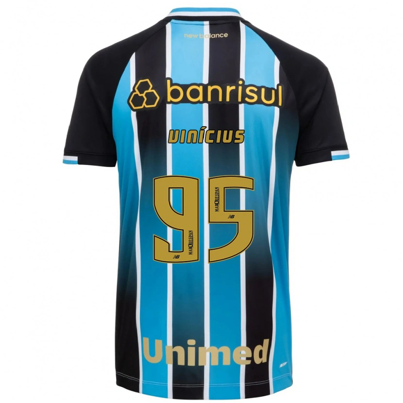 Danxen Enfant Maillot Carlos Vinícius #95 Bleu Marron Noir Tenues Domicile 2026/27 T-Shirt