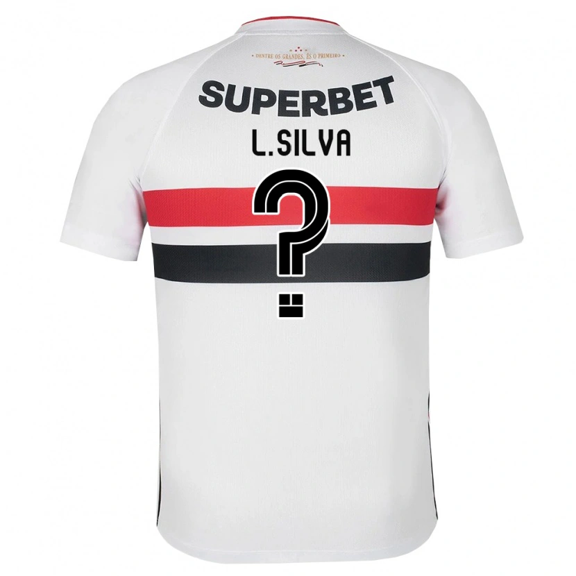 Danxen Enfant Maillot Luan Silva #0 Blanc Rouge Noir Tenues Domicile 2026/27 T-Shirt