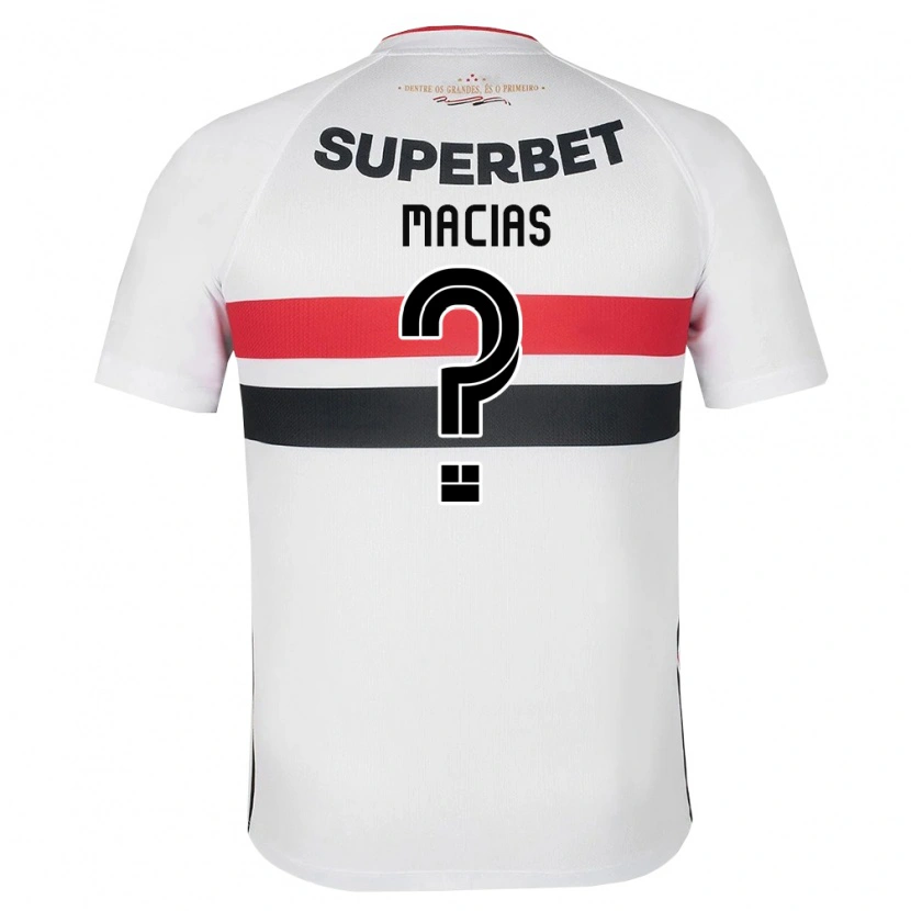 Danxen Enfant Maillot Juan Macías #0 Blanc Rouge Noir Tenues Domicile 2026/27 T-Shirt