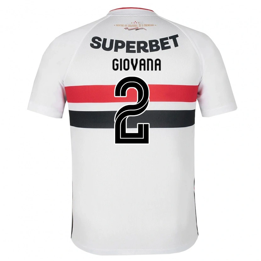 Danxen Enfant Maillot Giovana #2 Blanc Rouge Noir Tenues Domicile 2026/27 T-Shirt