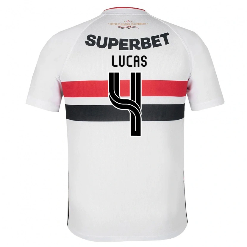Danxen Enfant Maillot Lysander Lucas #4 Blanc Rouge Noir Tenues Domicile 2026/27 T-Shirt