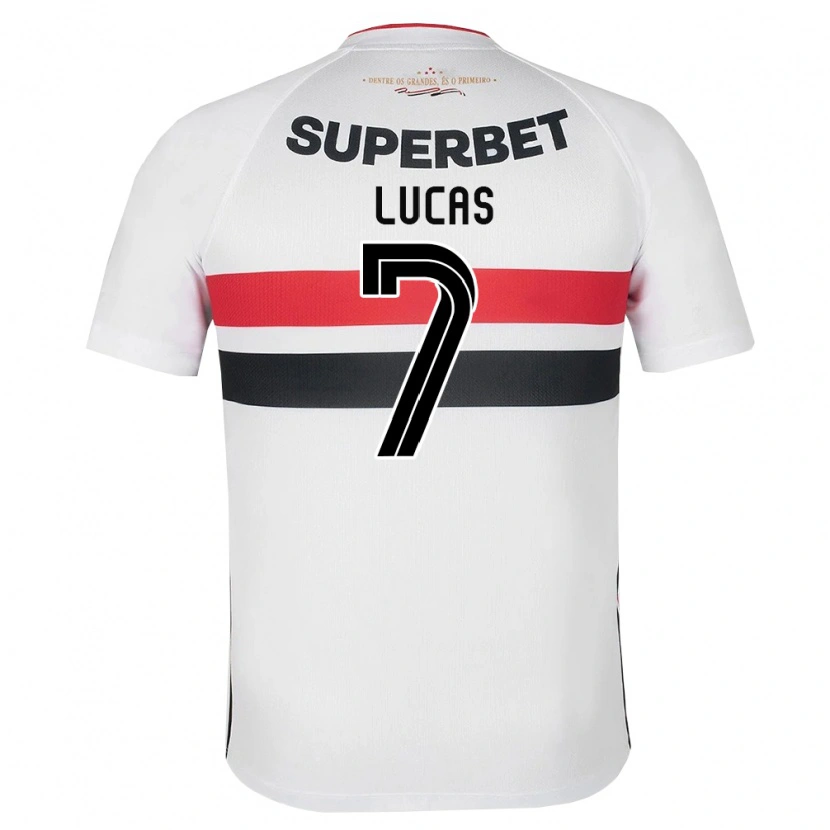 Danxen Enfant Maillot Lucas Moura #7 Blanc Rouge Noir Tenues Domicile 2026/27 T-Shirt