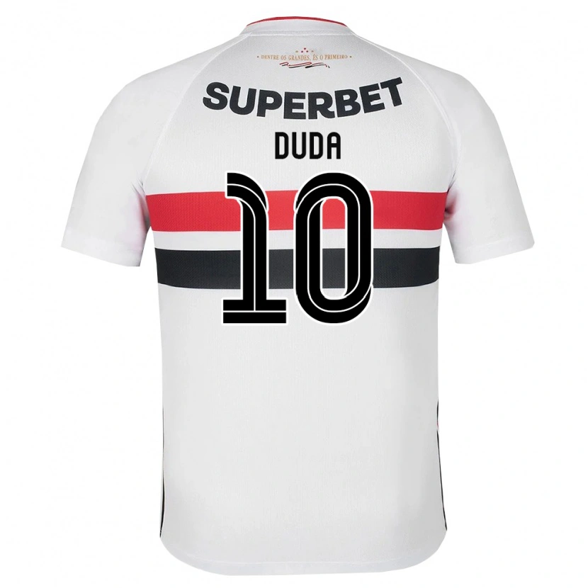 Danxen Enfant Maillot Duda #10 Blanc Rouge Noir Tenues Domicile 2026/27 T-Shirt