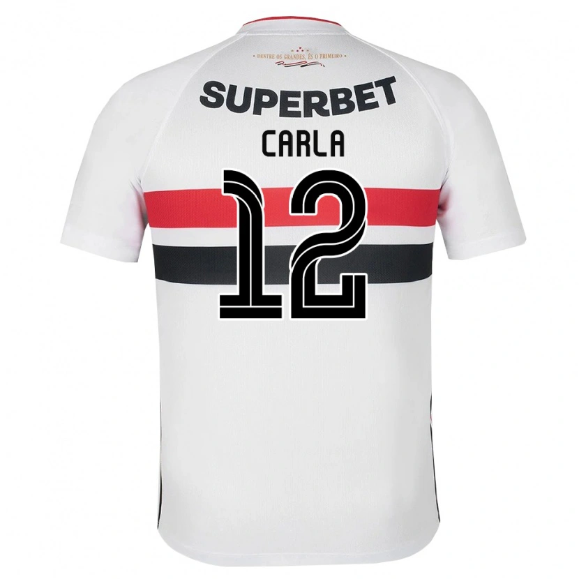 Danxen Enfant Maillot Carla Maria Da Silva #12 Blanc Rouge Noir Tenues Domicile 2026/27 T-Shirt