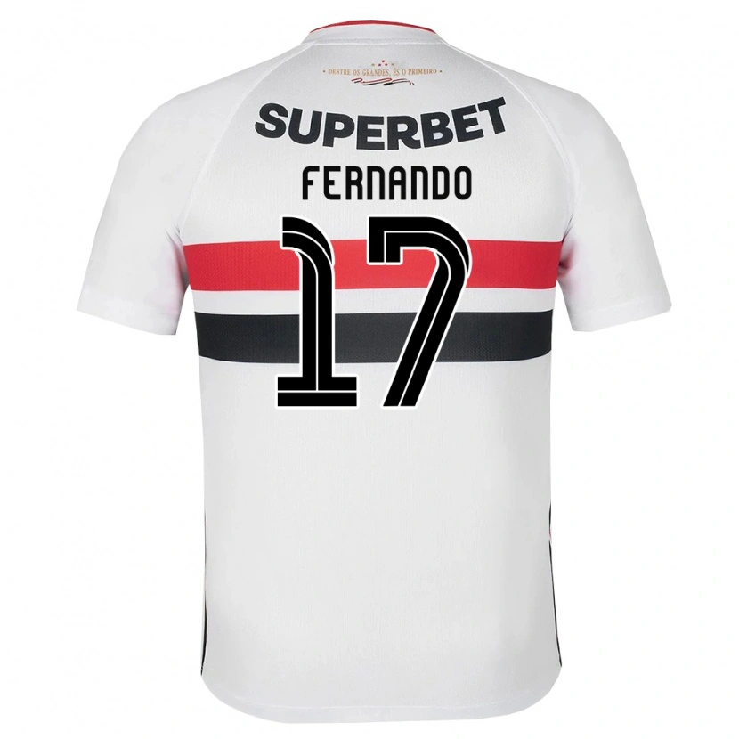 Danxen Enfant Maillot Luiz Fernando #17 Blanc Rouge Noir Tenues Domicile 2026/27 T-Shirt