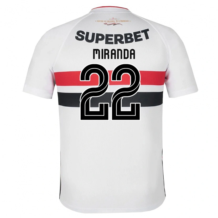 Danxen Enfant Maillot Miranda #22 Blanc Rouge Noir Tenues Domicile 2026/27 T-Shirt