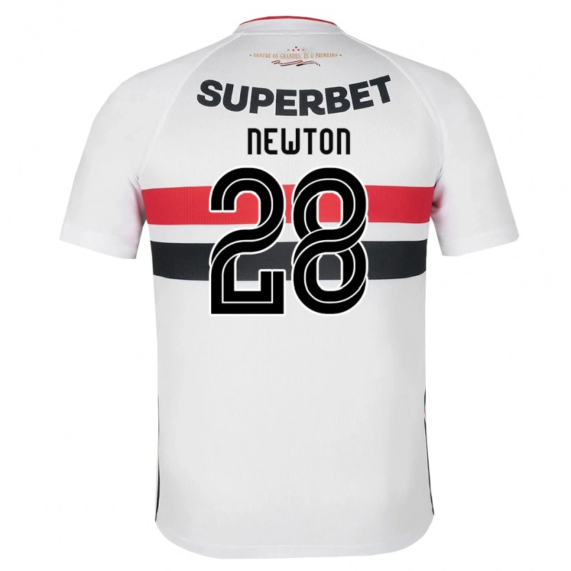 Danxen Enfant Maillot Newton Araujo Da Costa Júnior #28 Blanc Rouge Noir Tenues Domicile 2026/27 T-Shirt