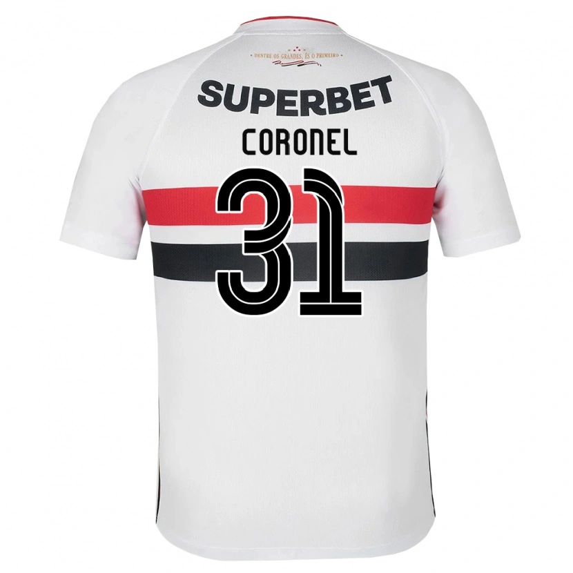 Danxen Enfant Maillot Carlos Coronel #31 Blanc Rouge Noir Tenues Domicile 2026/27 T-Shirt
