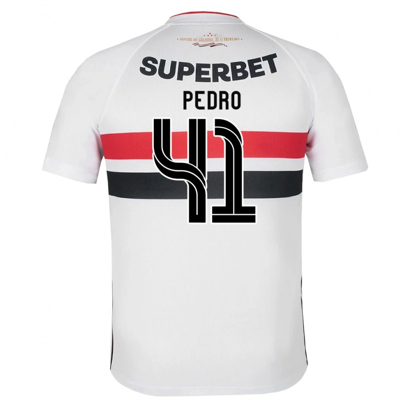 Danxen Enfant Maillot João Pedro #41 Blanc Rouge Noir Tenues Domicile 2026/27 T-Shirt