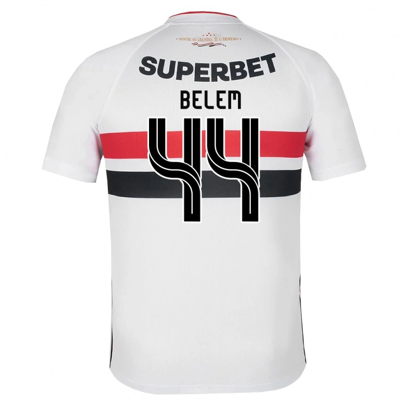 Danxen Enfant Maillot Matheus Belém #44 Blanc Rouge Noir Tenues Domicile 2026/27 T-Shirt