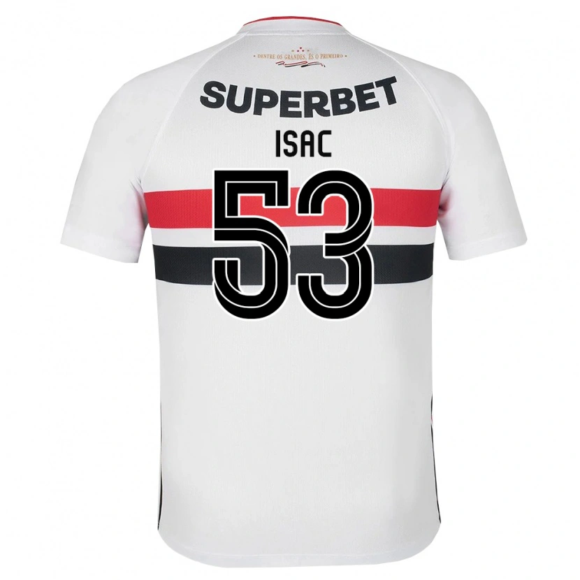 Danxen Enfant Maillot Isac Silvestre Da Silva #53 Blanc Rouge Noir Tenues Domicile 2026/27 T-Shirt