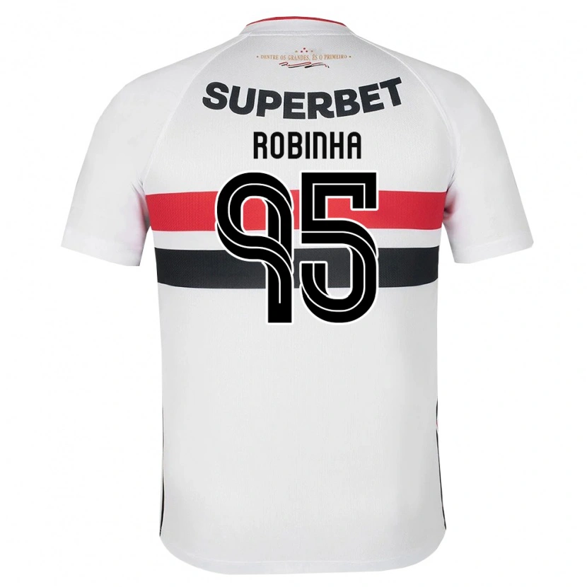 Danxen Enfant Maillot Robinha #95 Blanc Rouge Noir Tenues Domicile 2026/27 T-Shirt