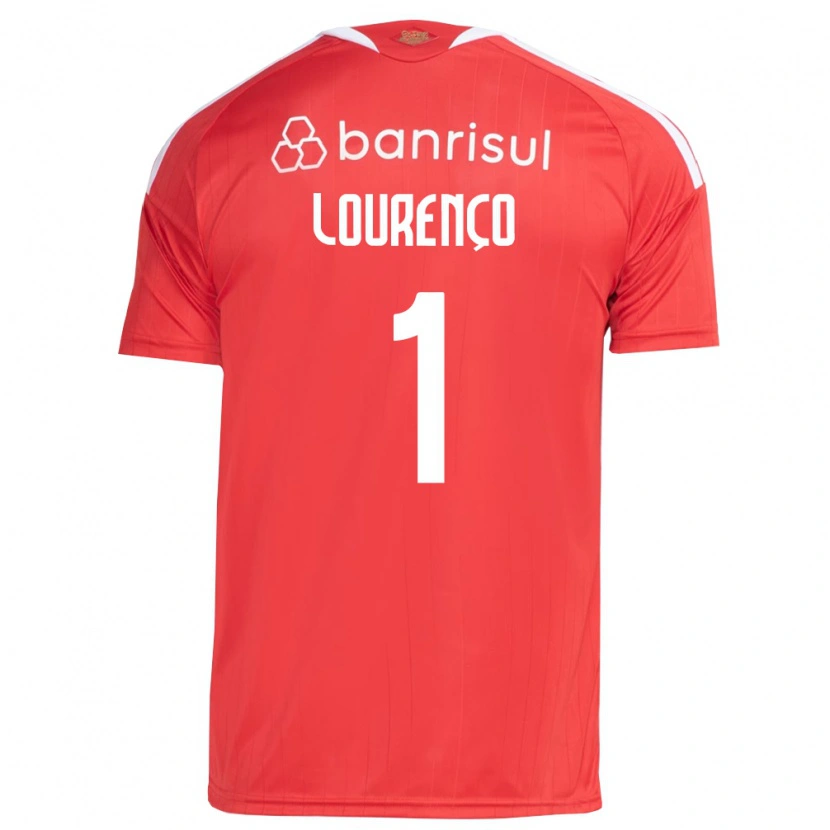 Danxen Enfant Maillot Arthur Lourenço #1 Rouge Blanc Tenues Domicile 2026/27 T-Shirt