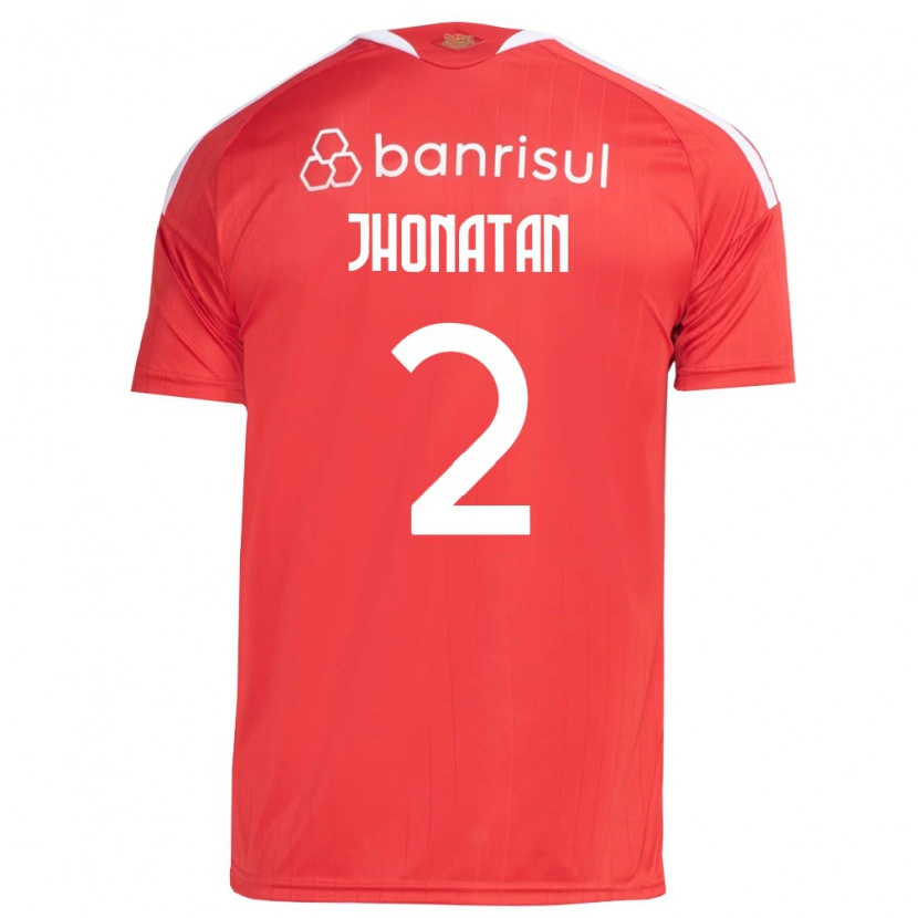 Danxen Enfant Maillot Jhonatan Almeida De Souza #2 Rouge Blanc Tenues Domicile 2026/27 T-Shirt