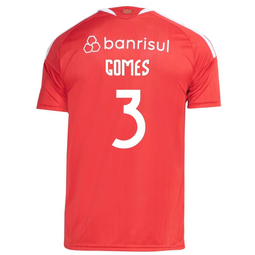 Danxen Enfant Maillot Igor Gomes #3 Rouge Blanc Tenues Domicile 2026/27 T-Shirt