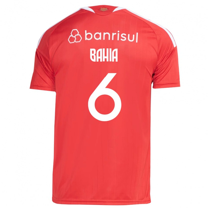 Danxen Enfant Maillot Matheus Bahia #6 Rouge Blanc Tenues Domicile 2026/27 T-Shirt