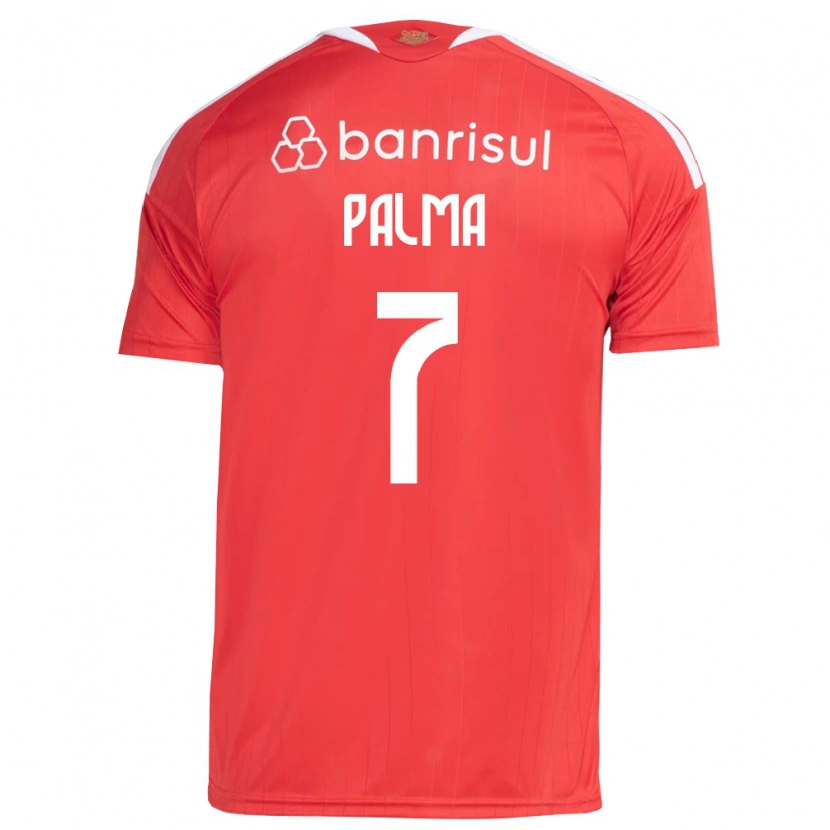 Danxen Enfant Maillot Gabriel Palma #7 Rouge Blanc Tenues Domicile 2026/27 T-Shirt