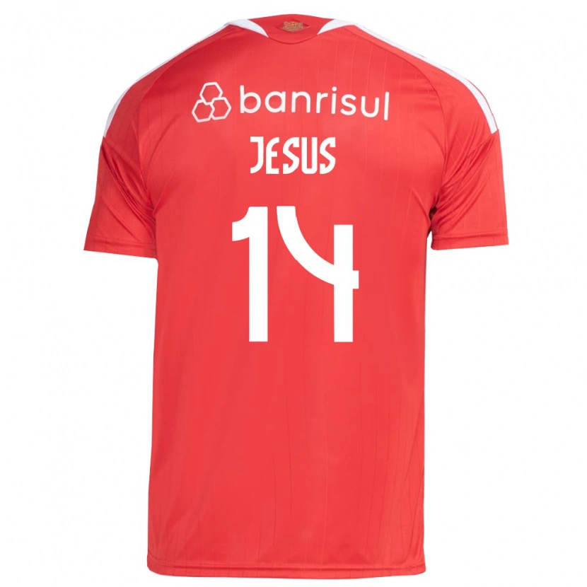 Danxen Enfant Maillot Victor Jesus #14 Rouge Blanc Tenues Domicile 2026/27 T-Shirt