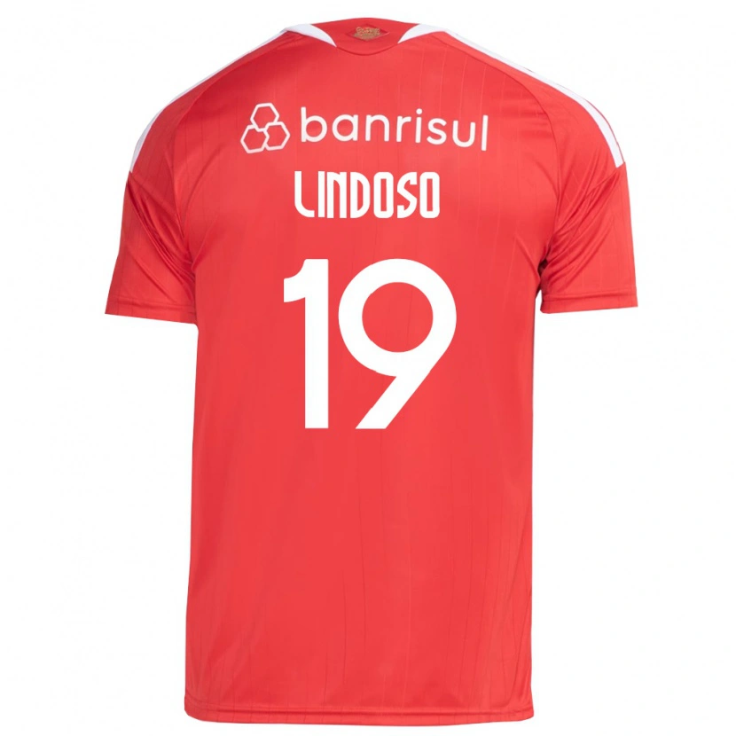 Danxen Enfant Maillot Rodrigo Lindoso #19 Rouge Blanc Tenues Domicile 2026/27 T-Shirt