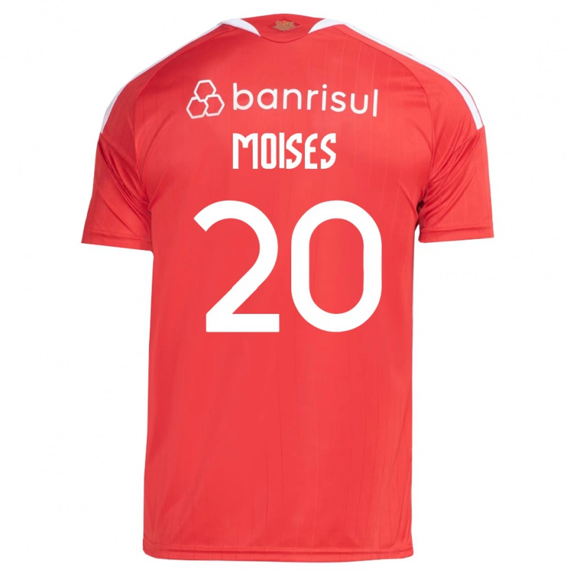 Danxen Enfant Maillot Moises #20 Rouge Blanc Tenues Domicile 2026/27 T-Shirt
