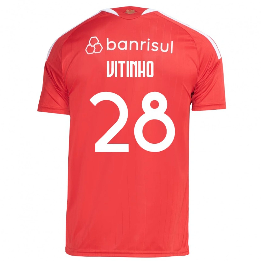 Danxen Enfant Maillot Vitinho #28 Rouge Blanc Tenues Domicile 2026/27 T-Shirt
