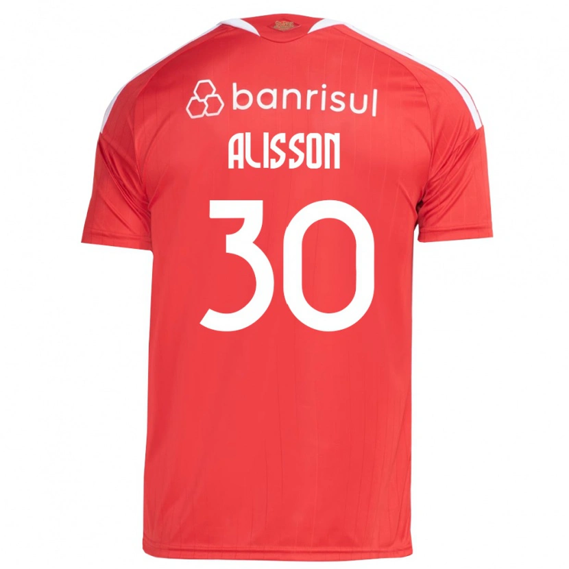 Danxen Enfant Maillot Alisson Rodrigues De Melo #30 Rouge Blanc Tenues Domicile 2026/27 T-Shirt