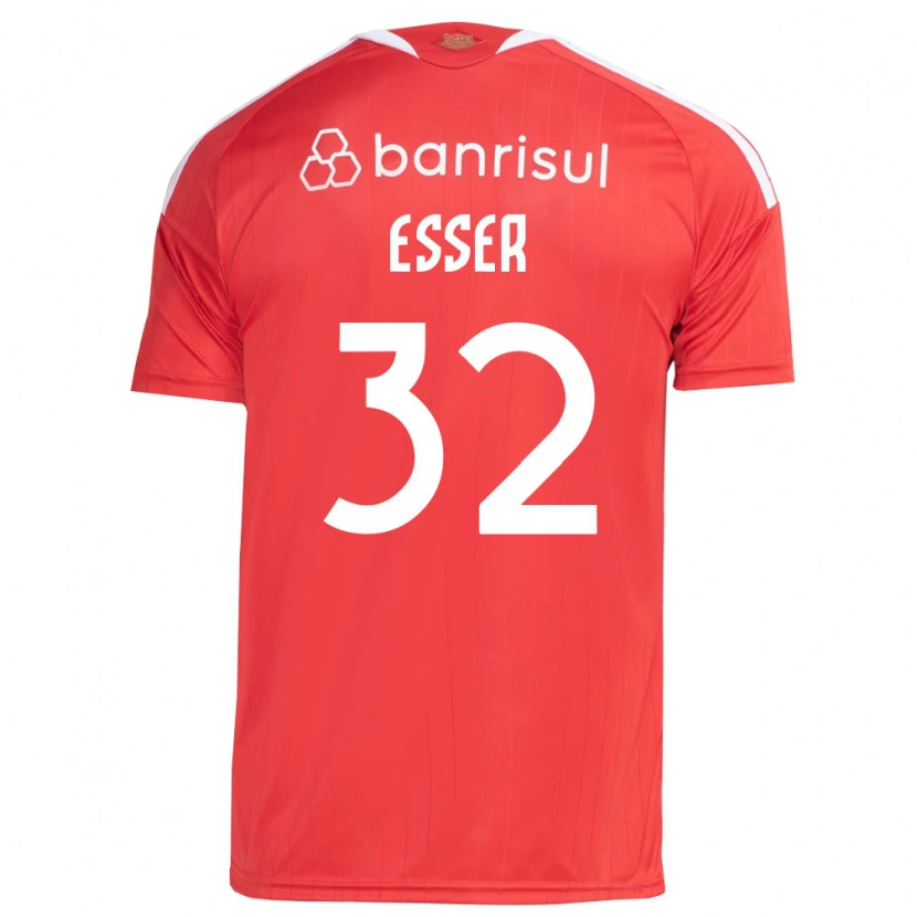 Danxen Enfant Maillot Diego Esser #32 Rouge Blanc Tenues Domicile 2026/27 T-Shirt