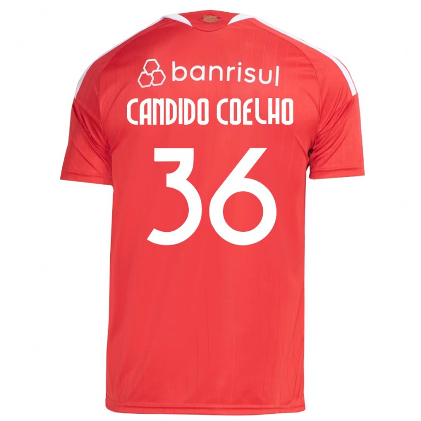 Danxen Enfant Maillot Richard Candido Coelho #36 Rouge Blanc Tenues Domicile 2026/27 T-Shirt